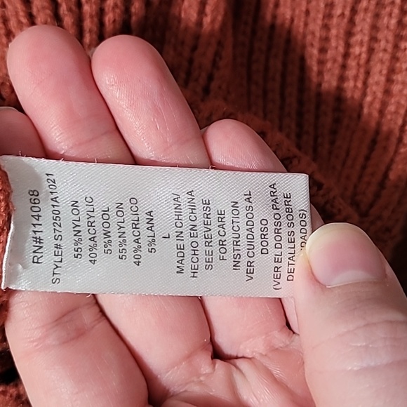 Love, Whit size large rust sweater dress - Picture 5 of 6